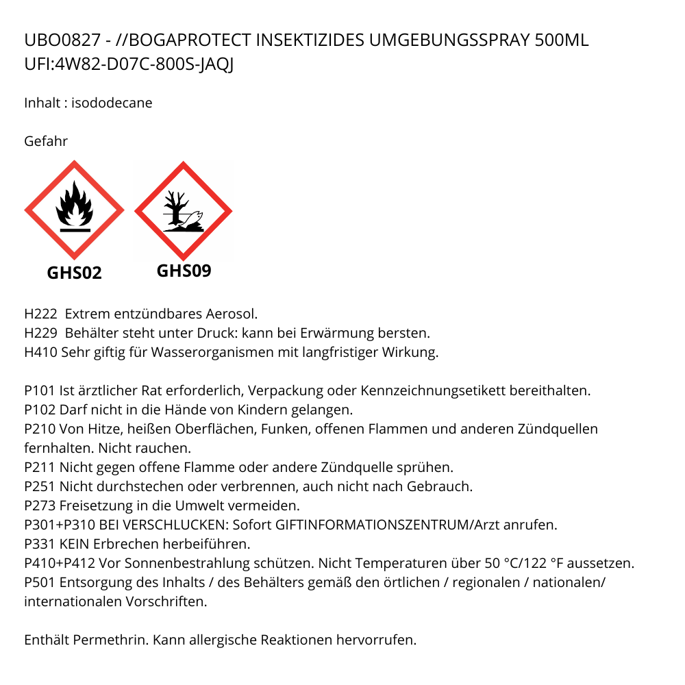 Bogaprotect, Lot de Sprays Insecticide Habitat, 500ml